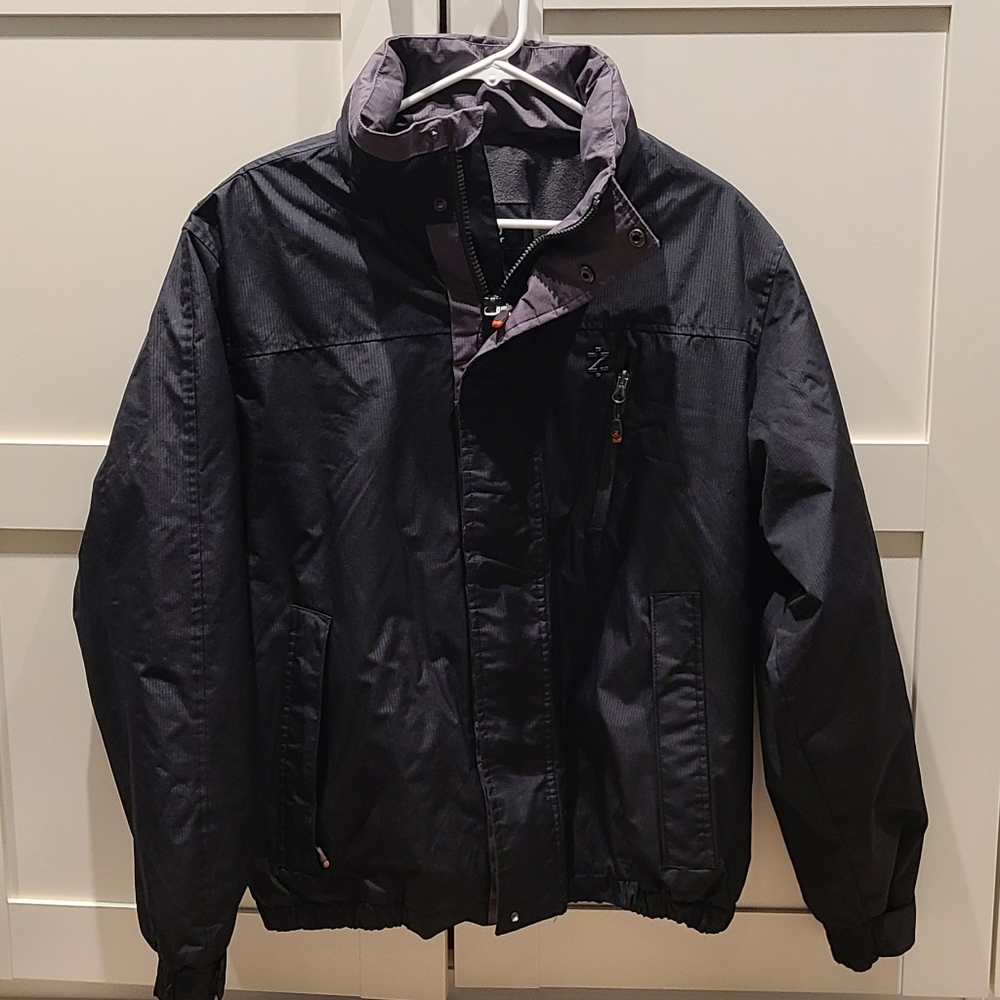 Men's Izod PerformX Jacket with Hood, Medium, insulated, zip and snap, shell